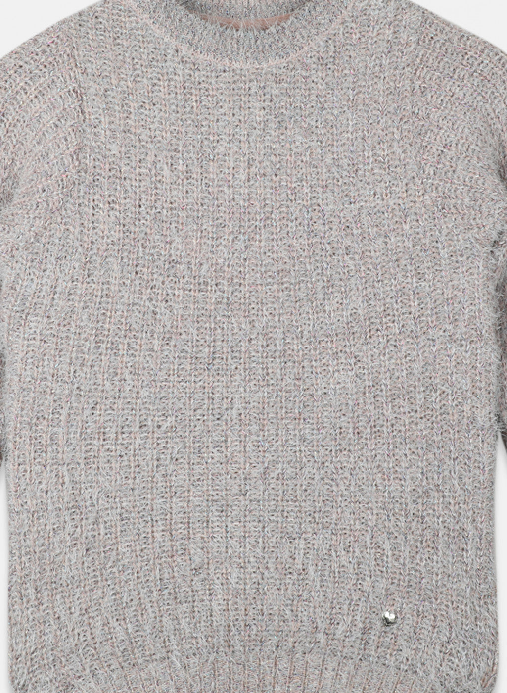 Girls Pink & Grey Solid Top