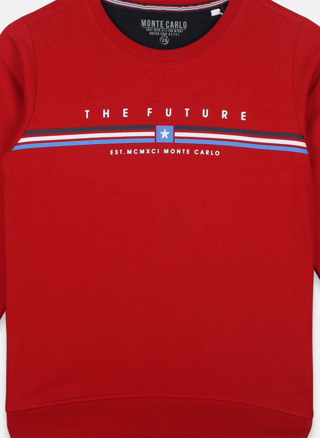 Boys Red Printed Sweatshirt