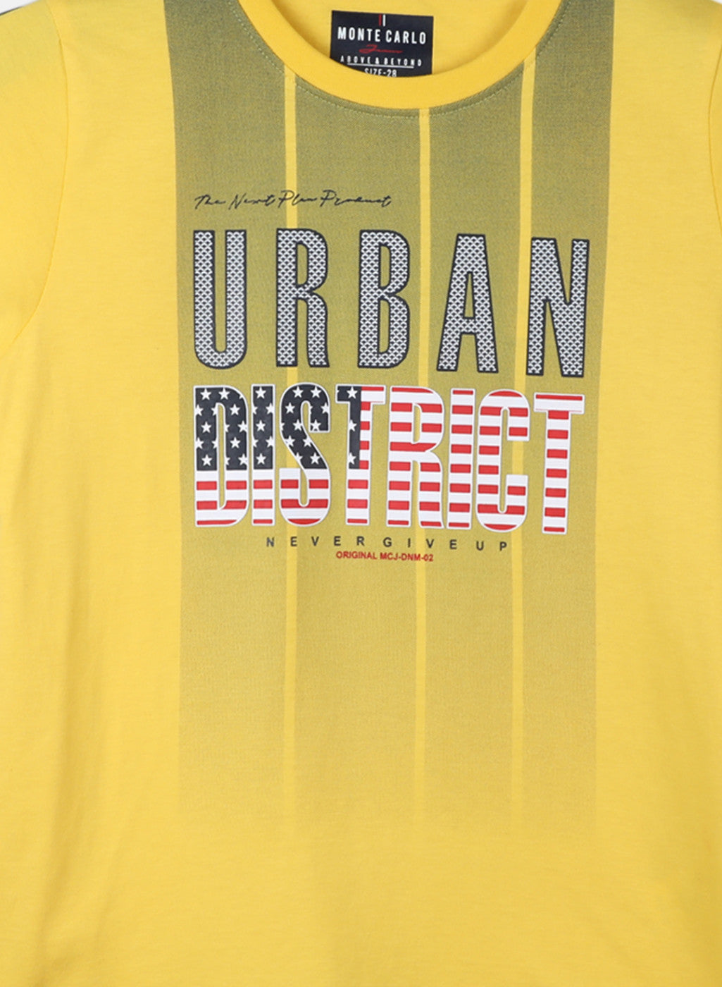 Boys Yellow Printed T-Shirt