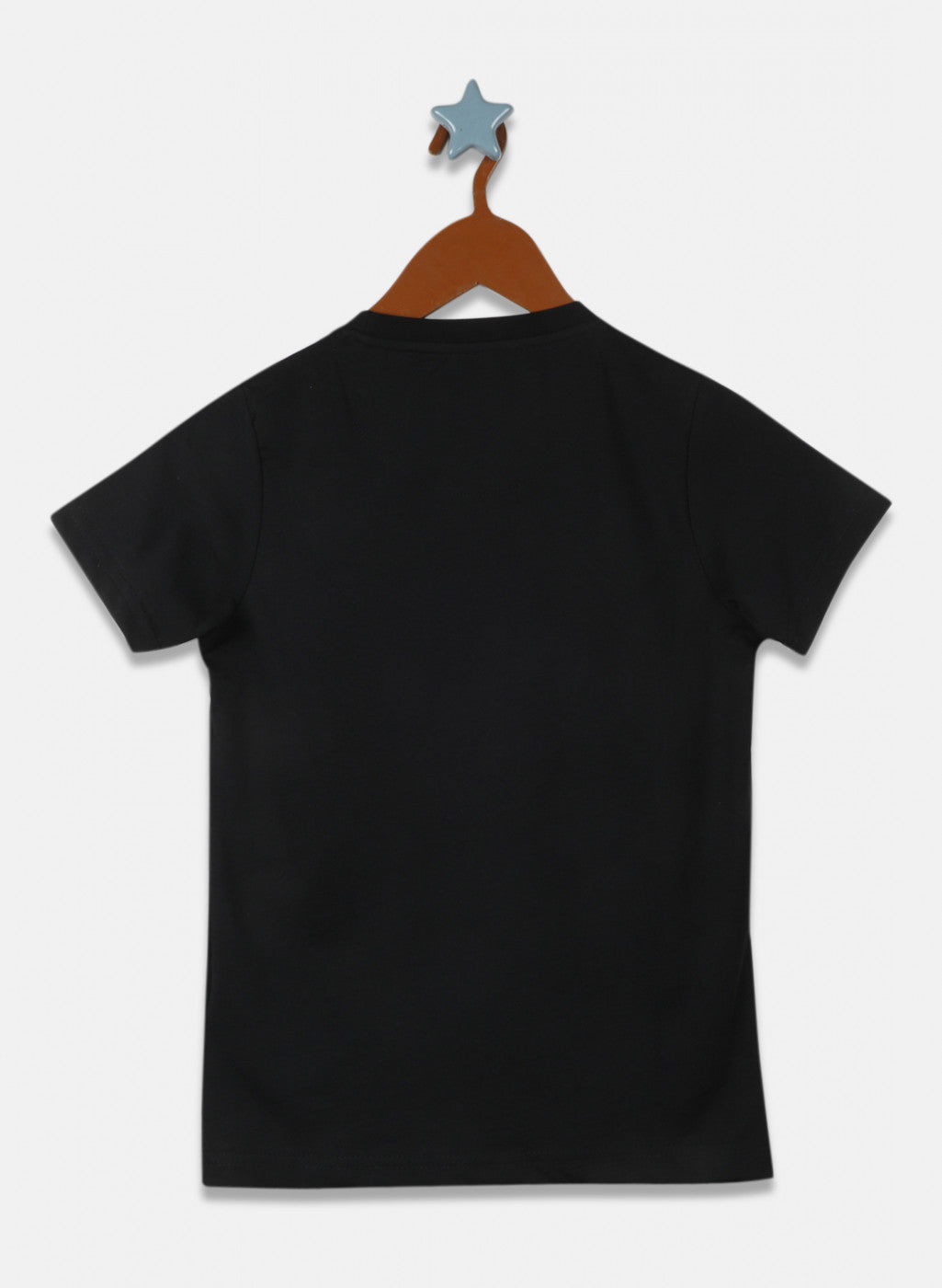 Boys Black Printed T-Shirt