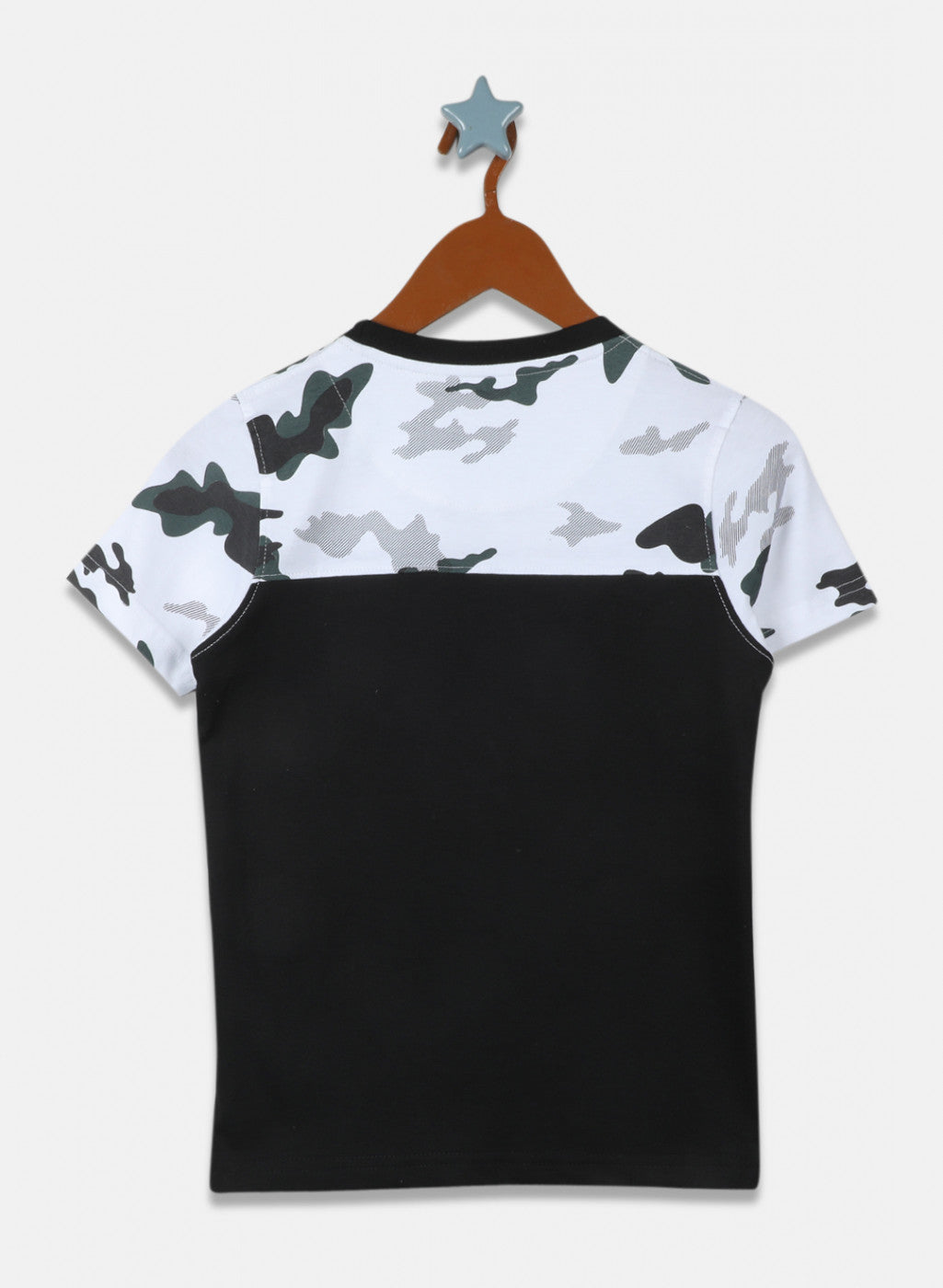 Boys Black Printed T-Shirt