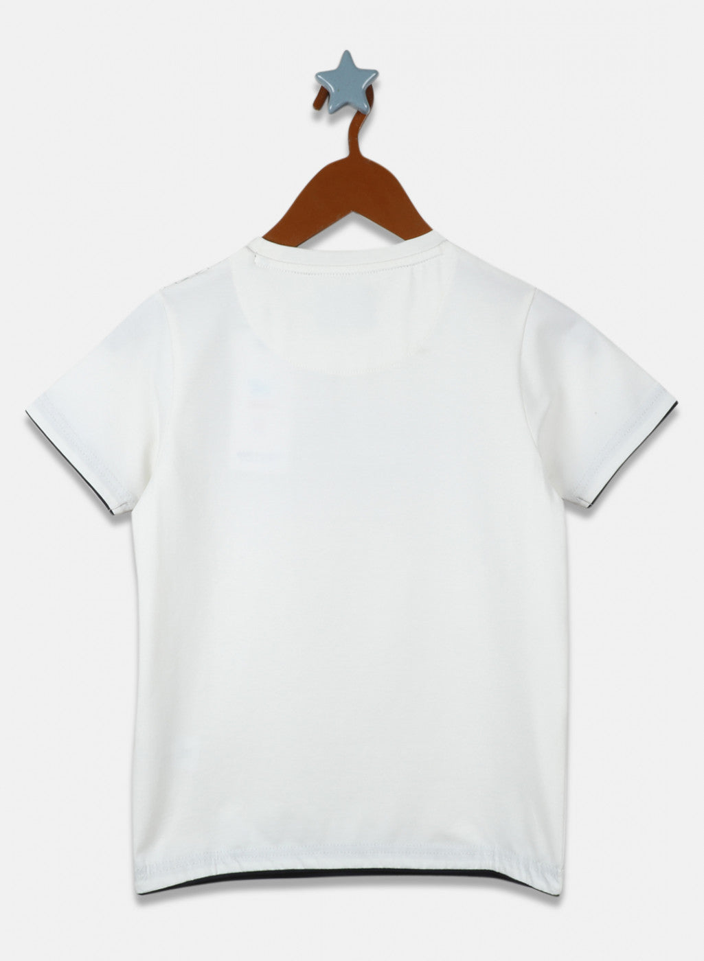 Boys Off White Printed T-Shirt