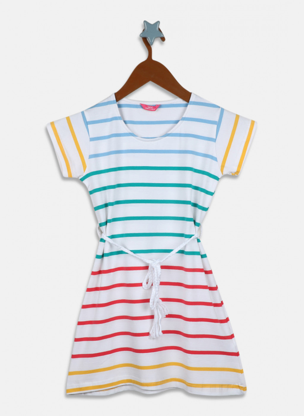 Girls Multicolor Stripe Dress