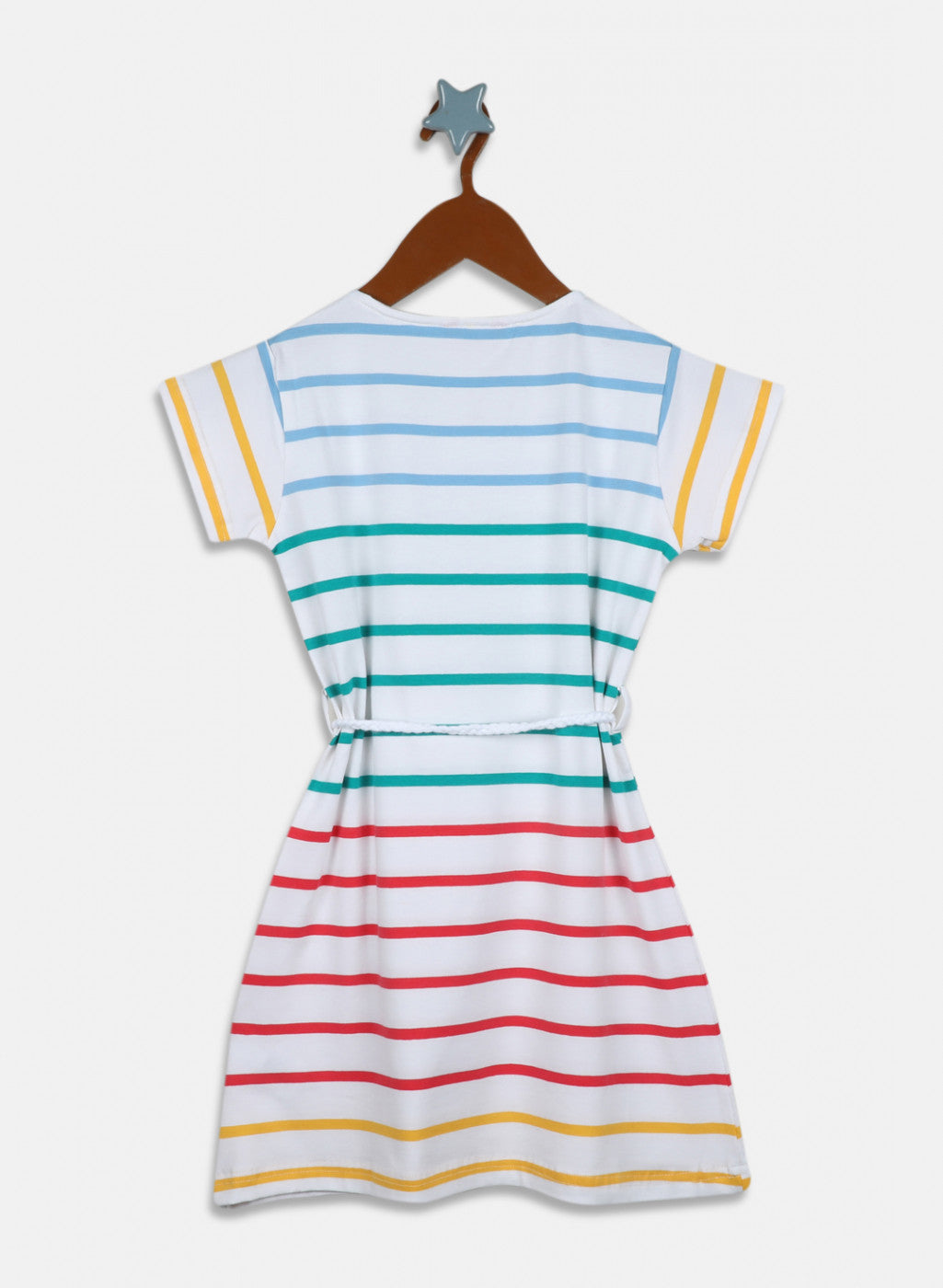 Girls Multicolor Stripe Dress