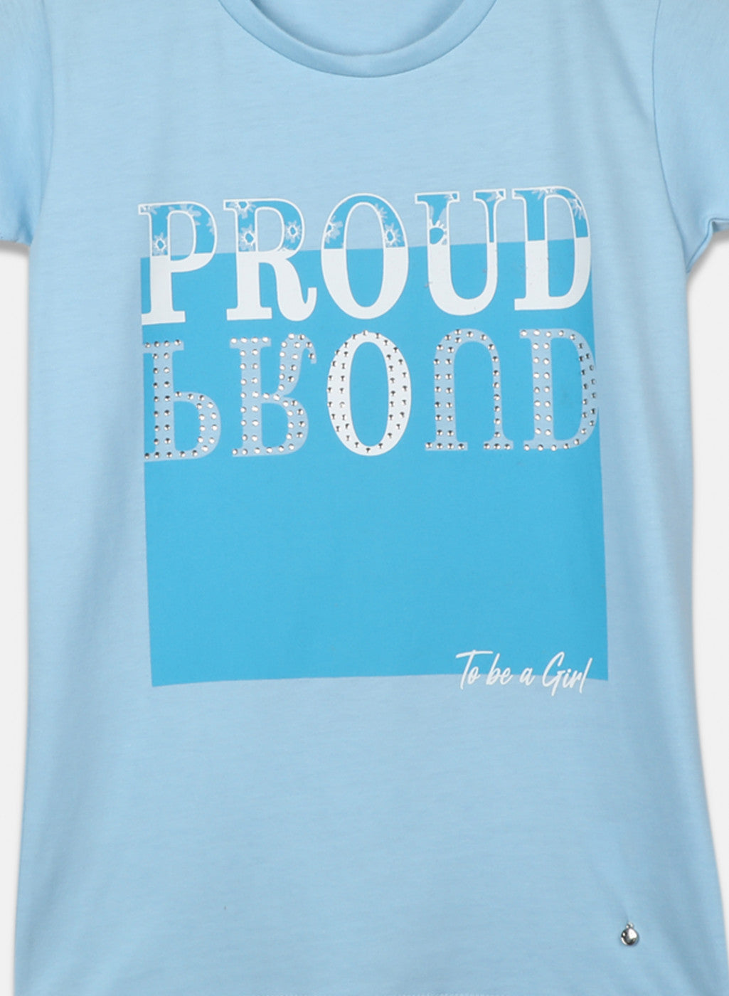 Girls Blue Printed Lower Set