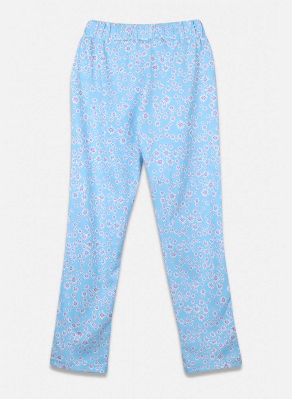 Girls Blue Printed Lower Set