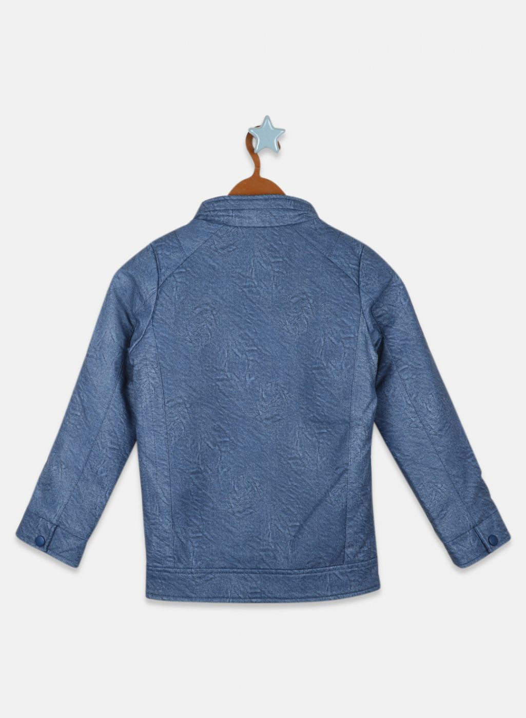 Boys Blue Self Design Jacket