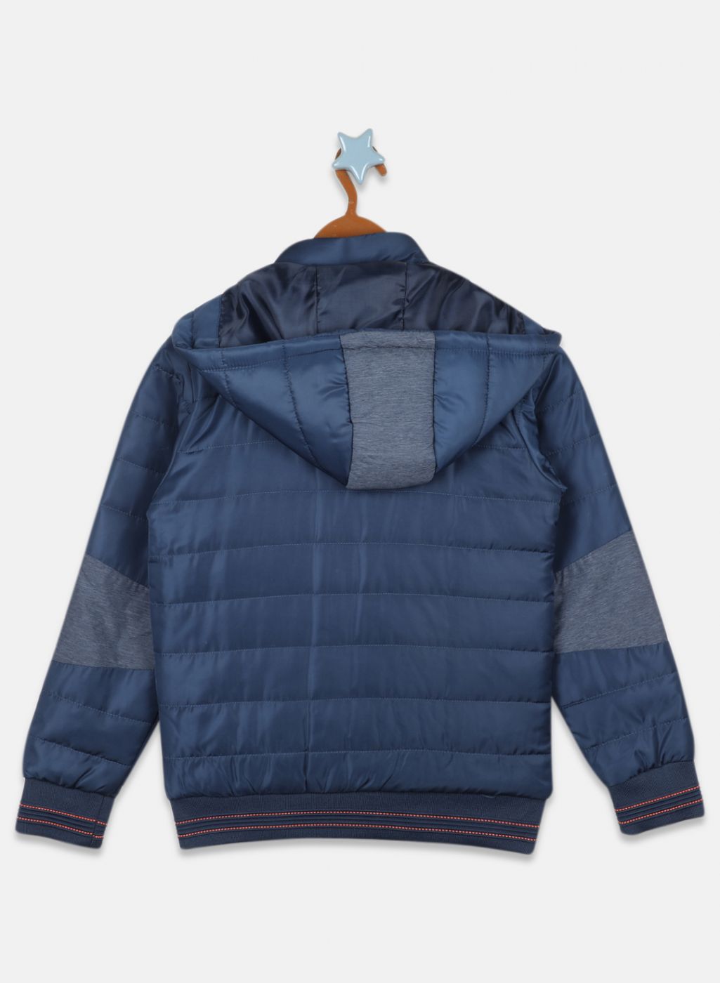 Boys NAvy Blue Solid Jacket