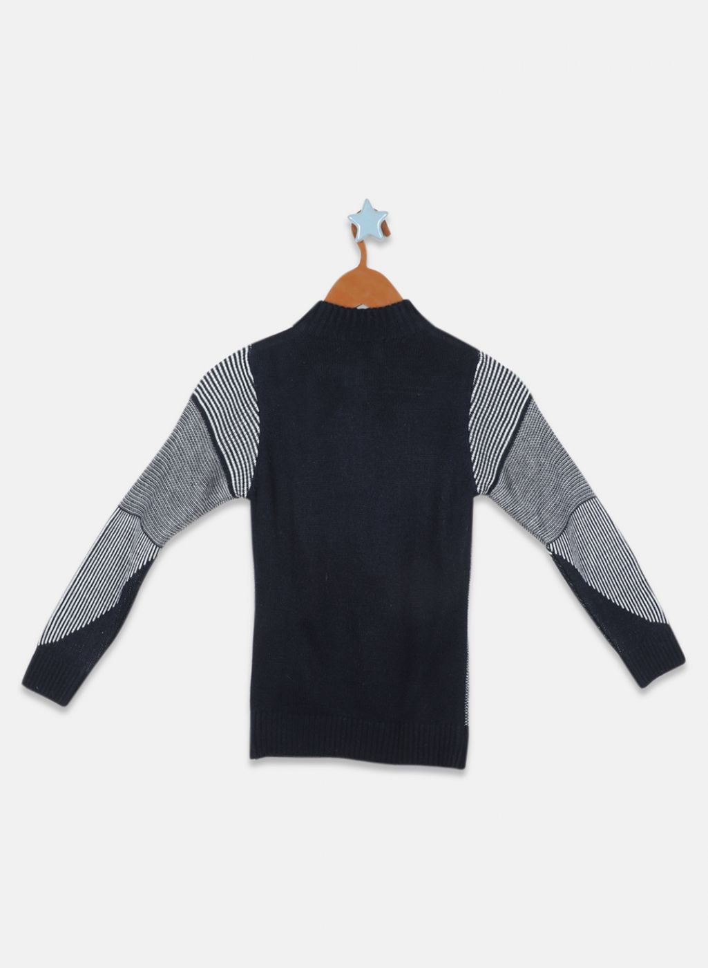Boys NAvy Blue Jaquard Pullover