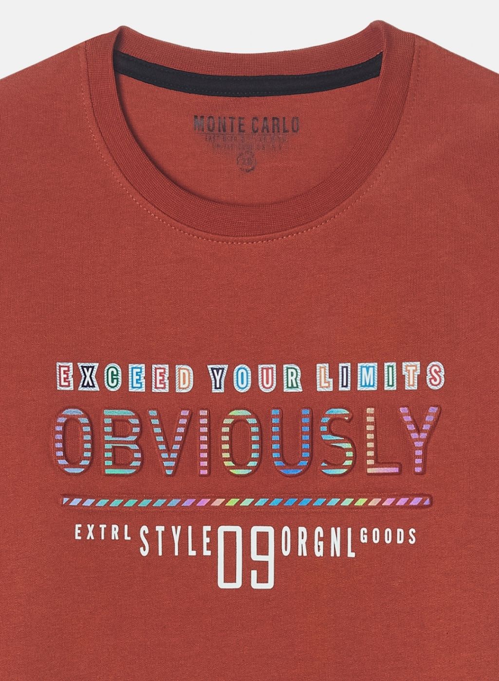 Boys Rust Orange Printed Sweatshirt