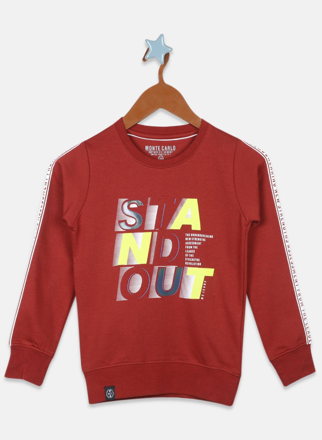 Boys Brown Printed Sweatshirt