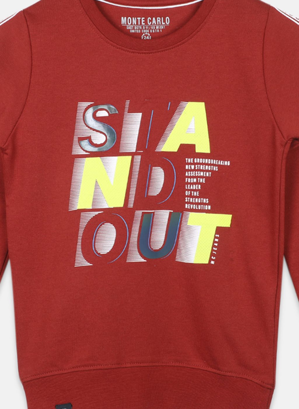 Boys Brown Printed Sweatshirt