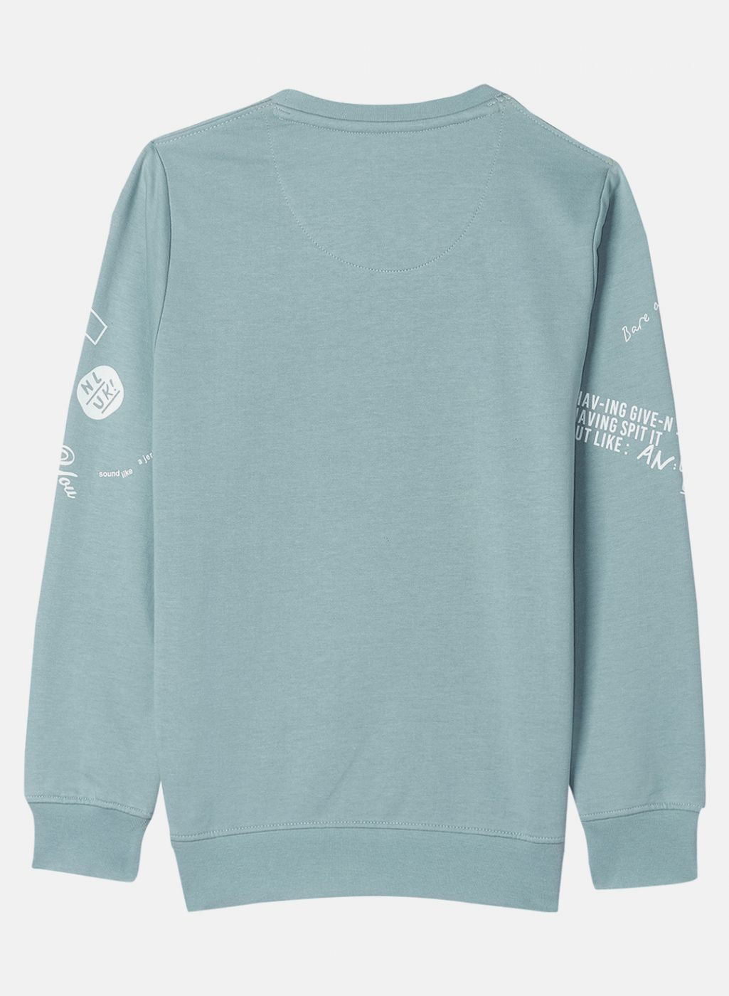 Boys Light Blue Printed Sweatshirt