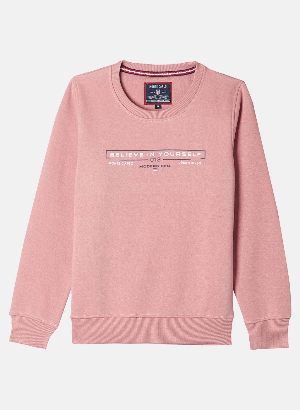 Boys Pink Printed Sweatshirt
