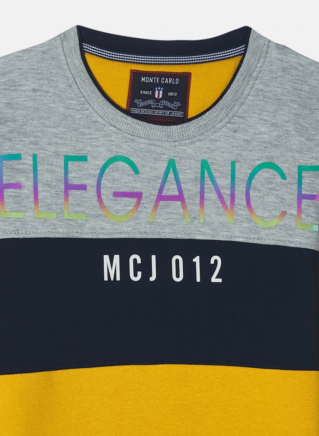 Boys Mustard Printed Sweatshirt