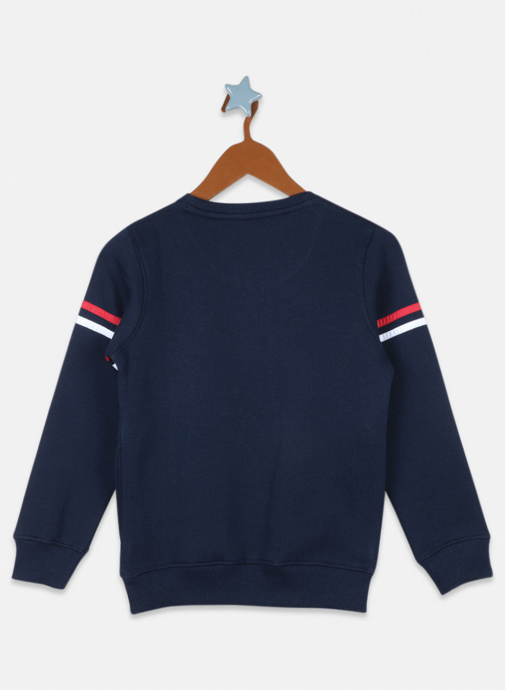 Boys Blue Printed Sweatshirt