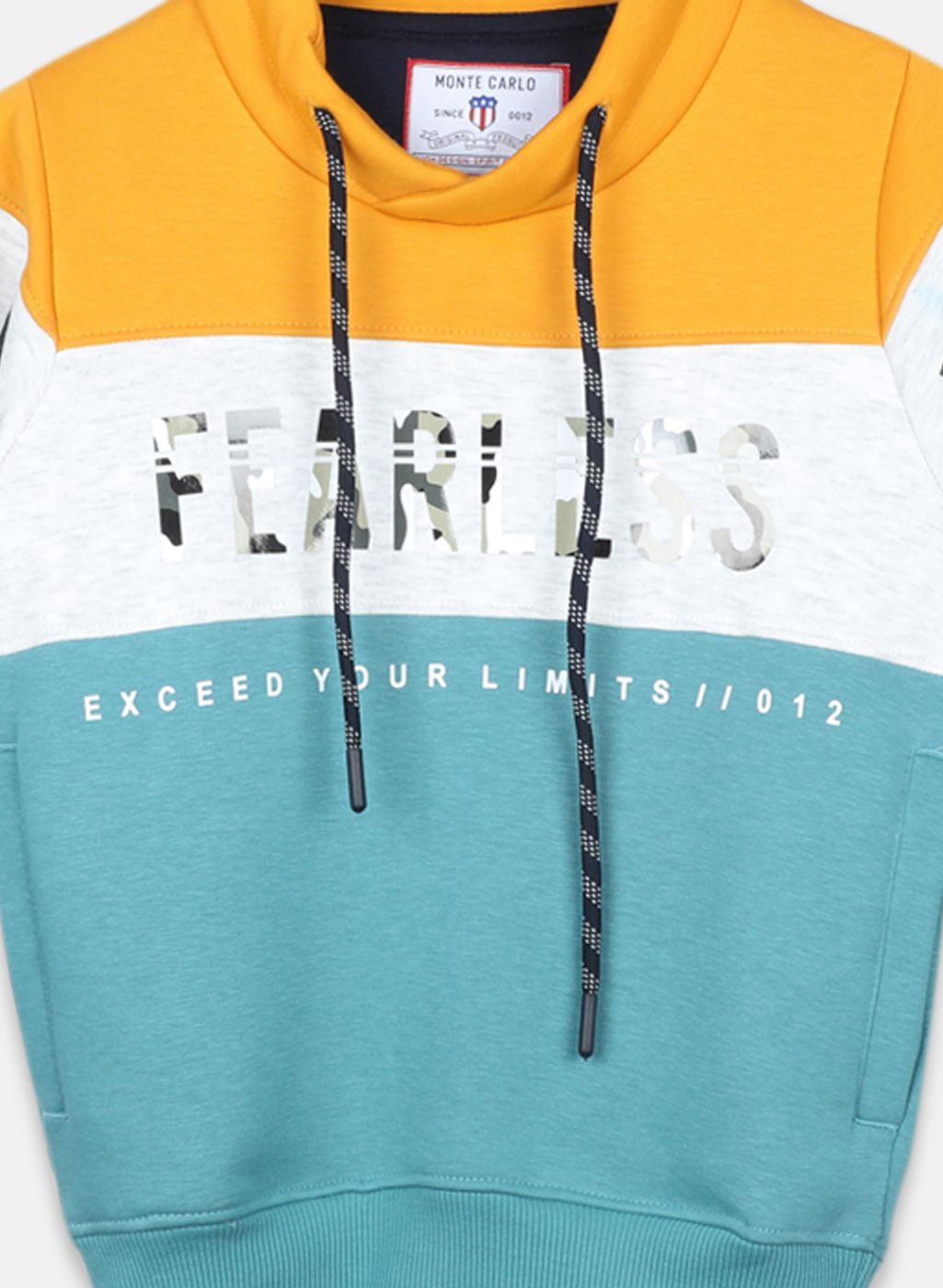 Boys Mustard Printed Sweatshirt