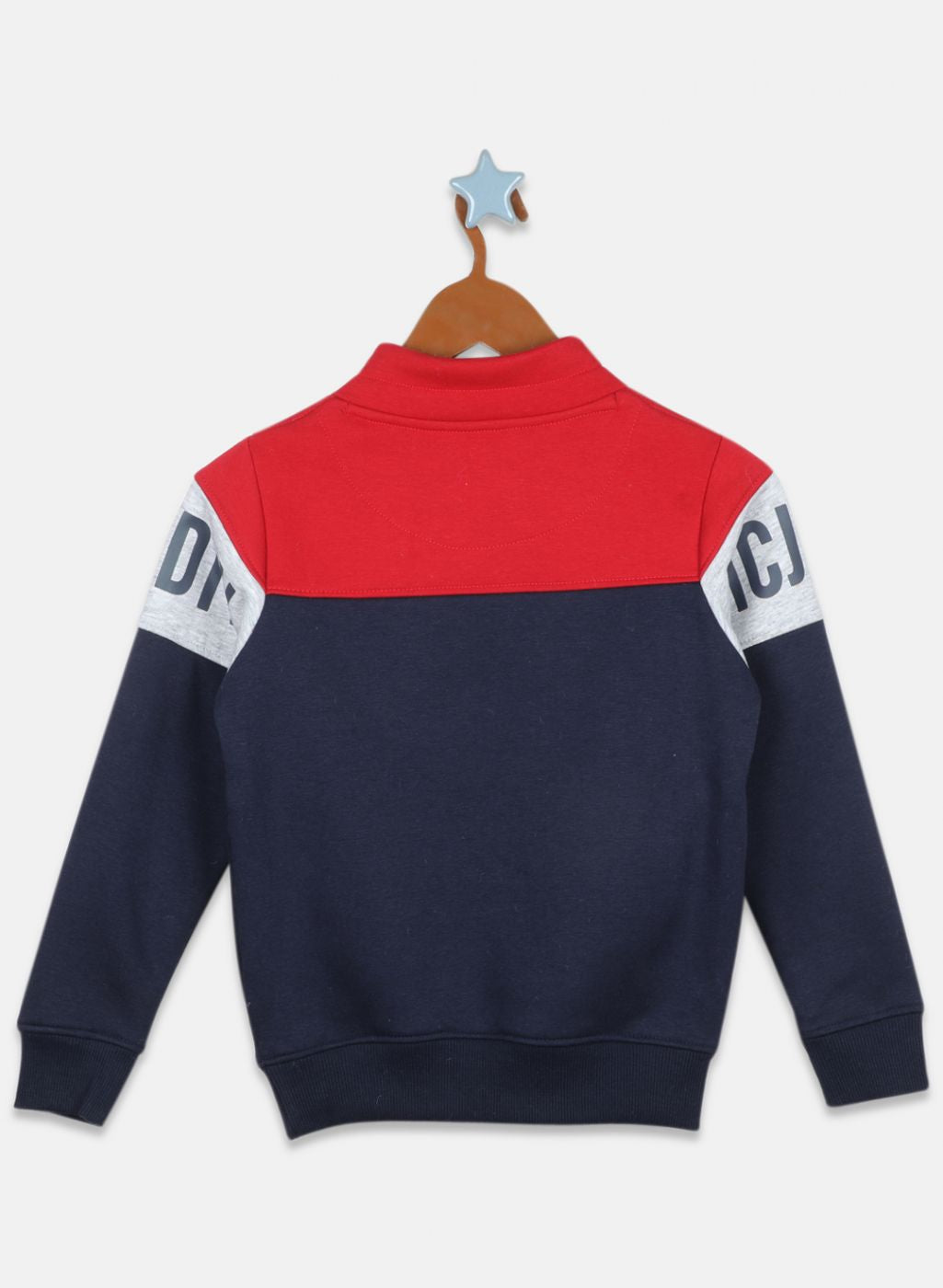 Boys Blue Printed Sweatshirt