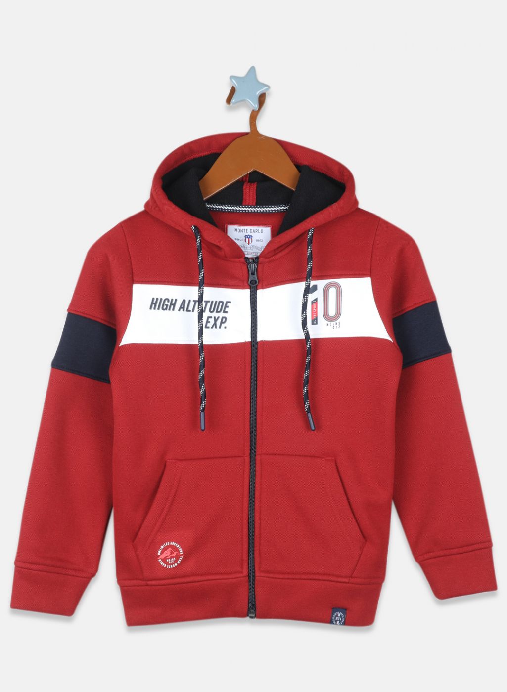 Boys Rust Orange Printed Sweatshirt