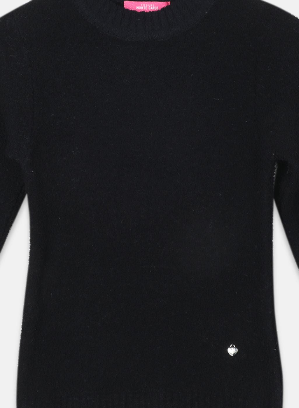 Girls Black Solid Top