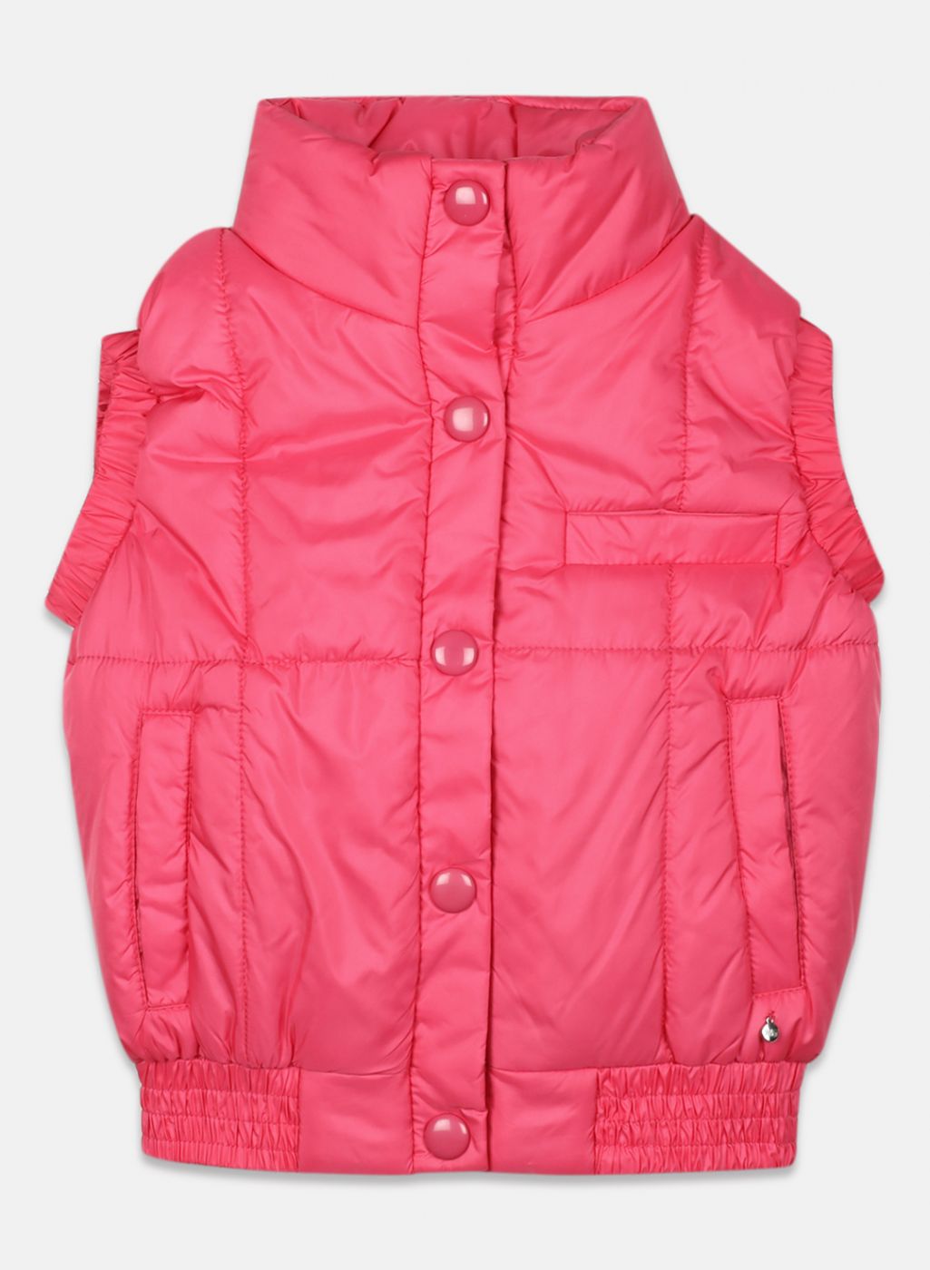 Girls Pink Solid Jacket