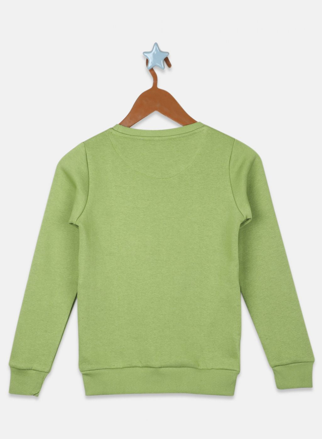 Girls Green Printed Sweatshirt
