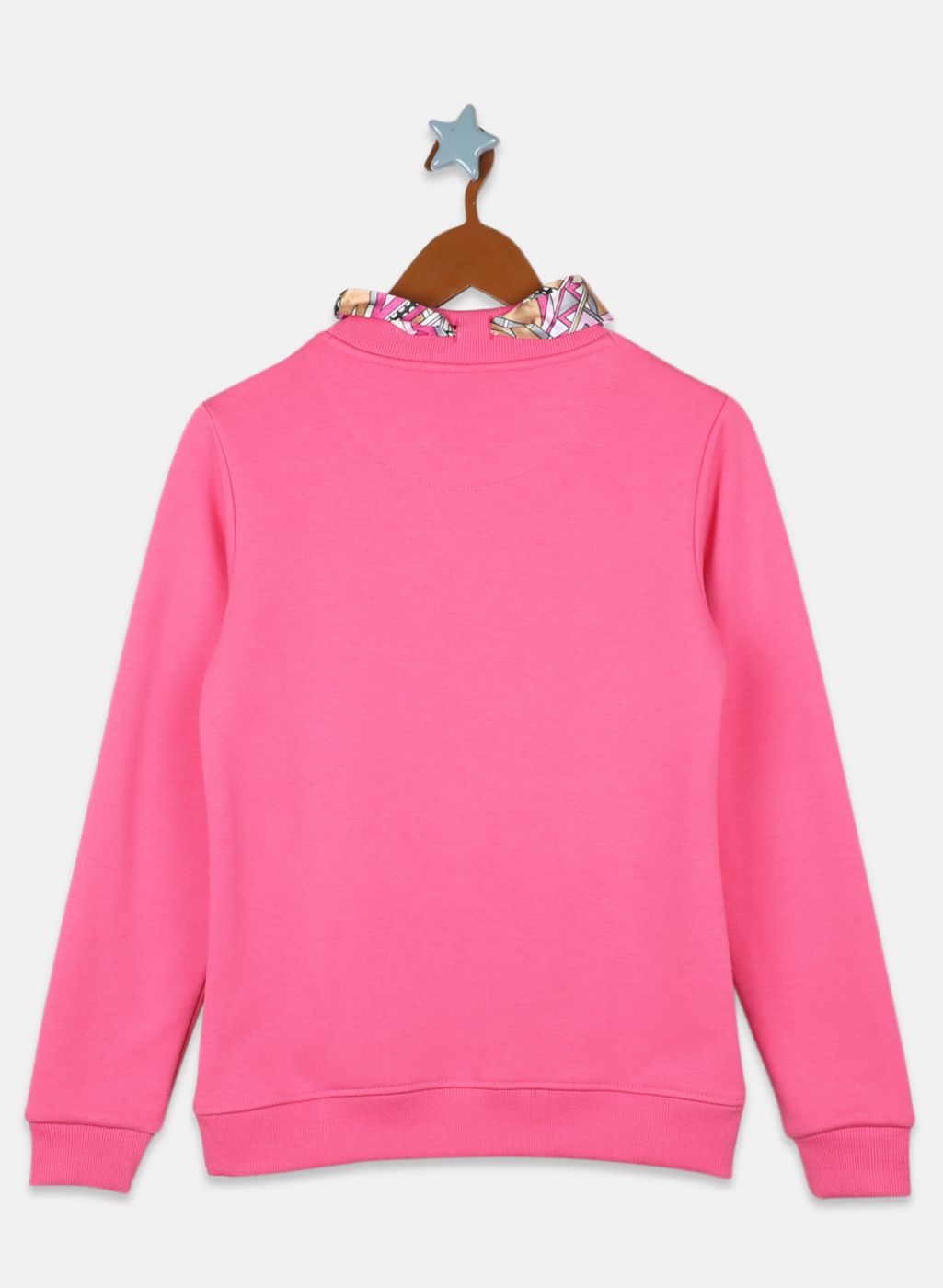 Girls Pink Printed Sweatshirt