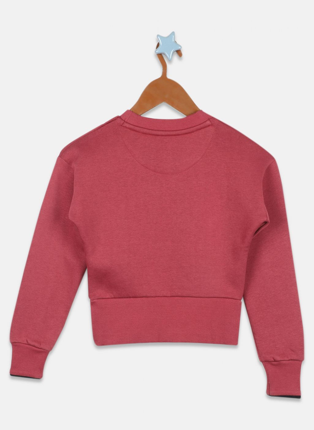 Girls Pink Printed Sweatshirt