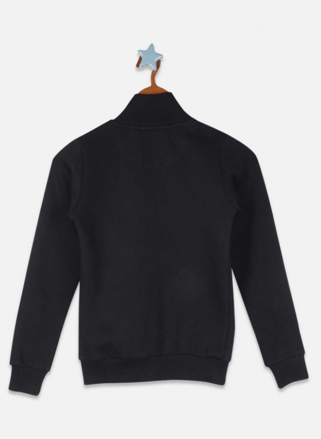 Girls Black Solid Sweatshirt