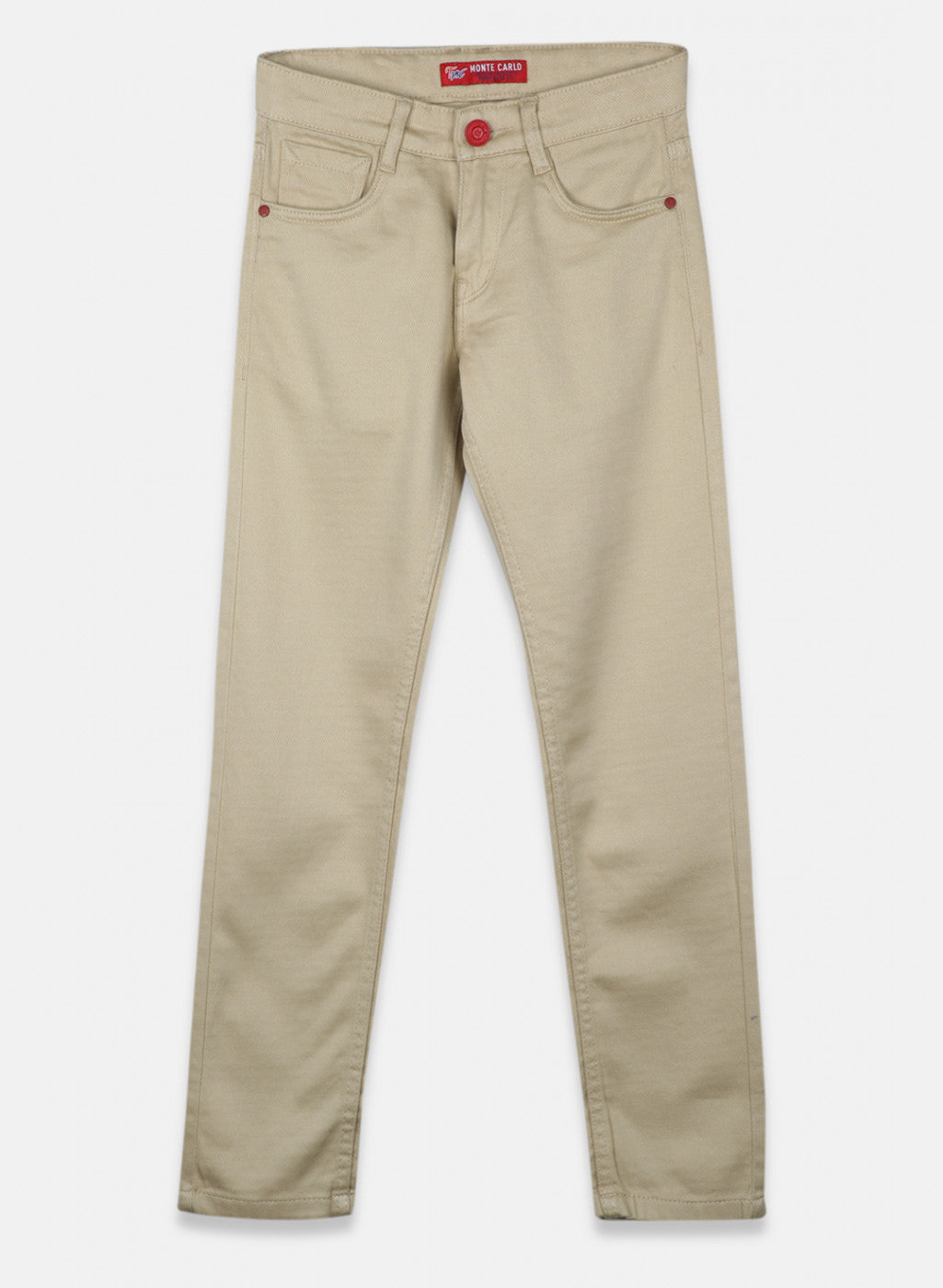 Boys Beige Slim Fit Trouser