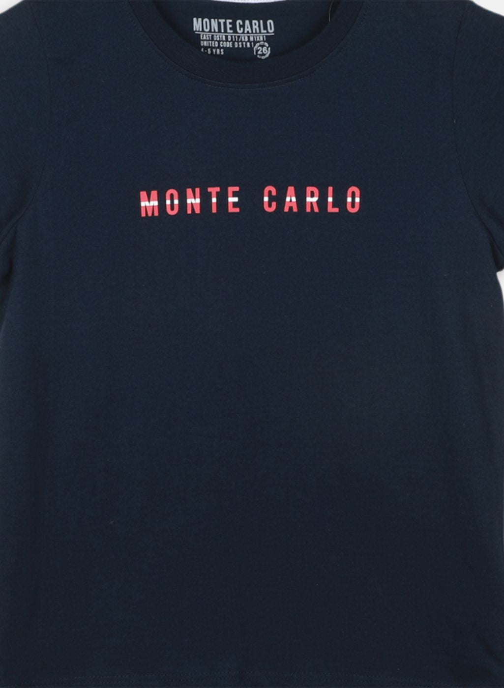 Boys Navy Blue Printed T-Shirt