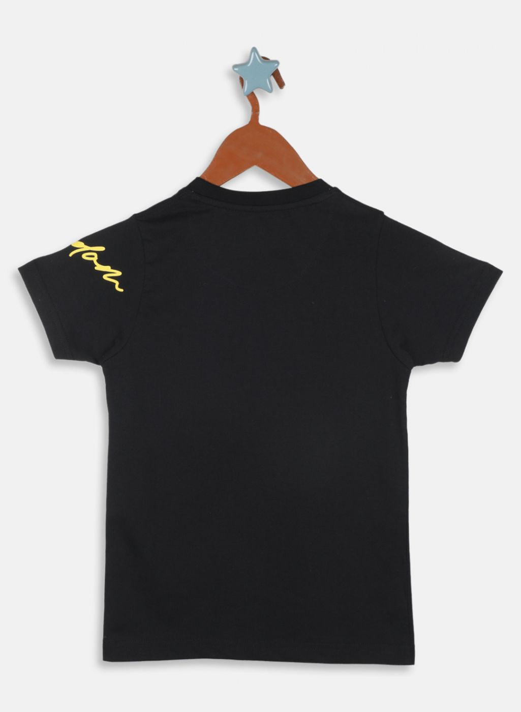 Boys Black Printed T-Shirt