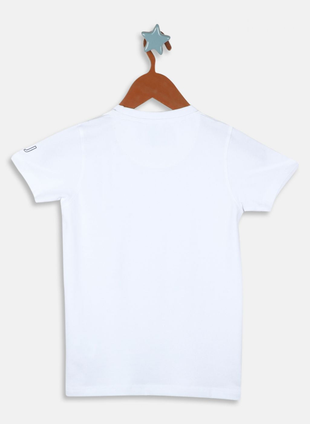 Boys White Printed T-Shirt