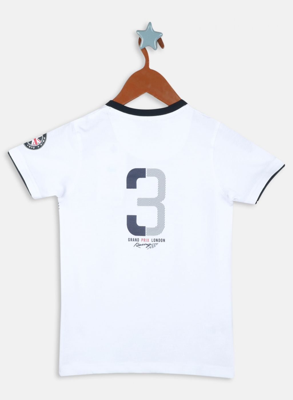 Boys White Printed T-Shirt
