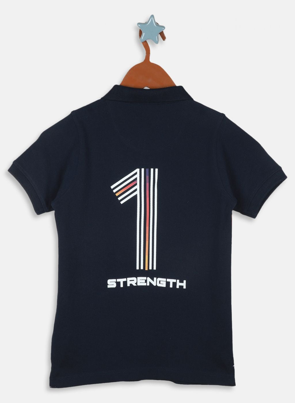 Boys Navy Blue Printed T-Shirt