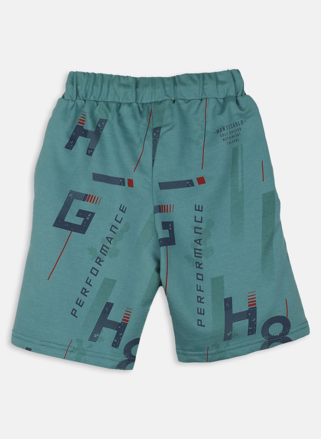 Boys Green Printed Bermuda