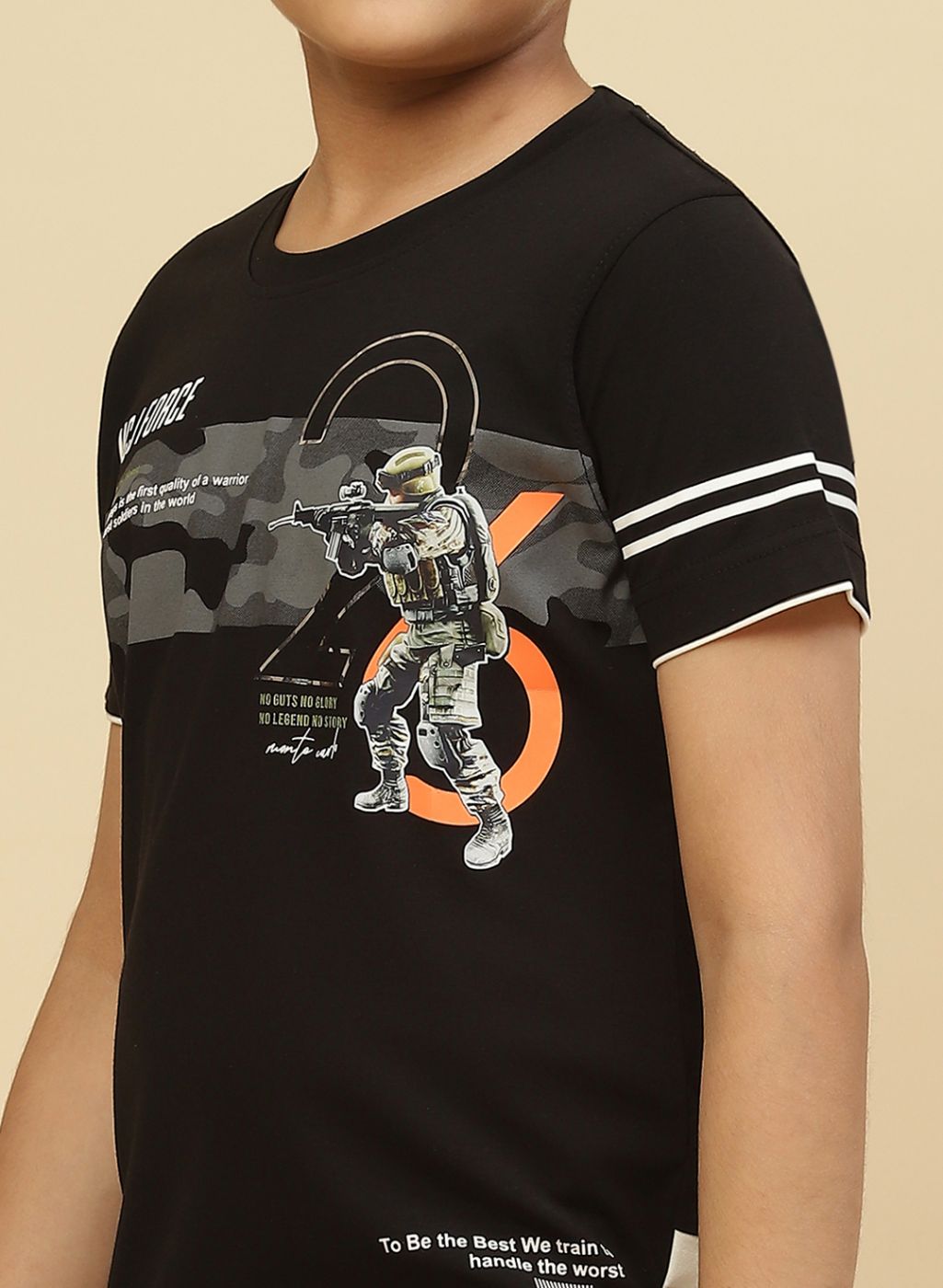 Boys Grey Printed Bermuda