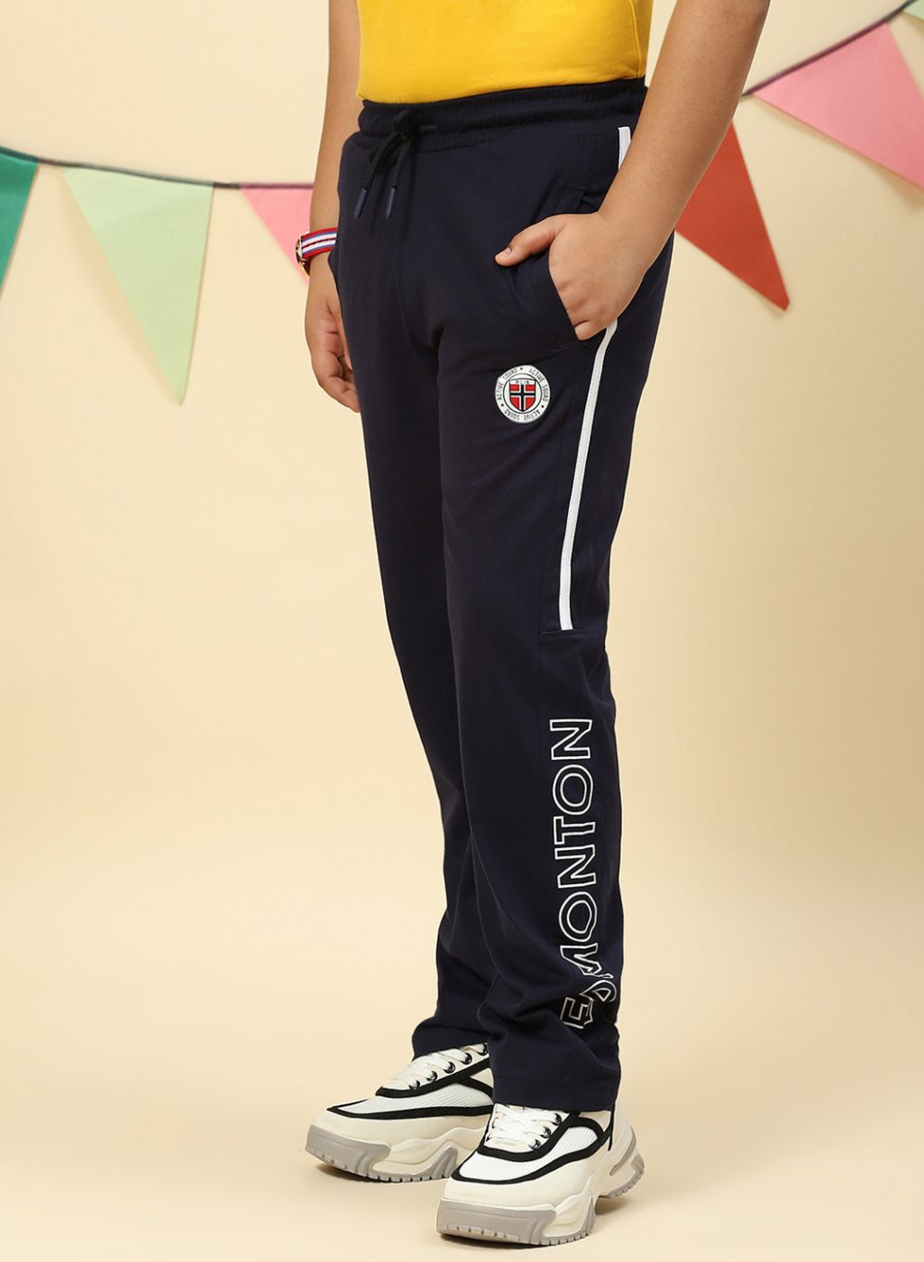 Boys NAvy Blue Regular Fit Lower