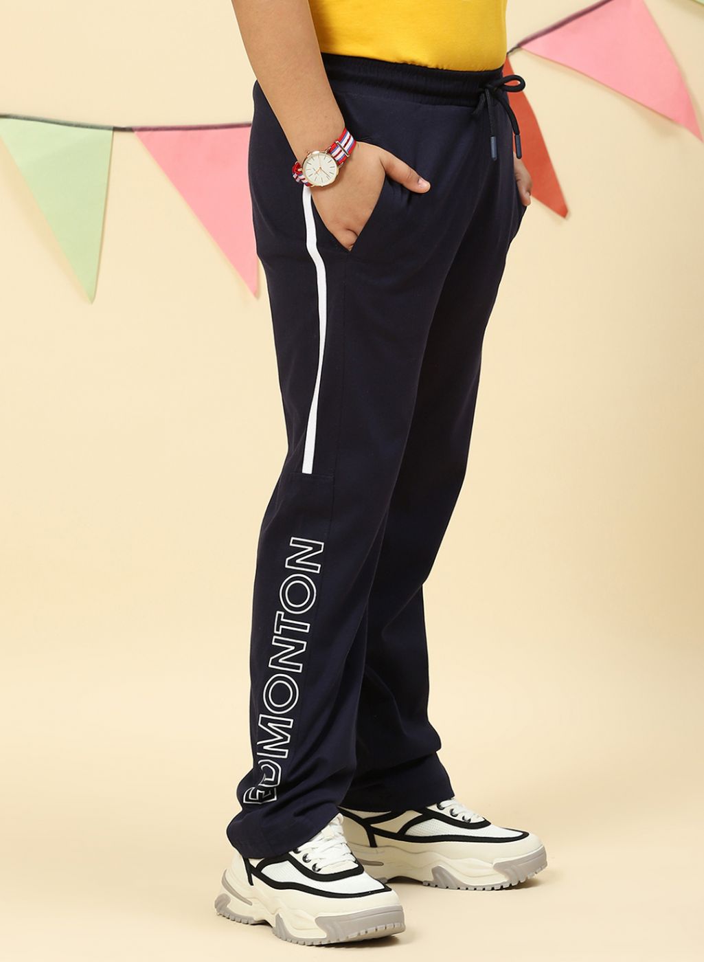 Boys NAvy Blue Regular Fit Lower