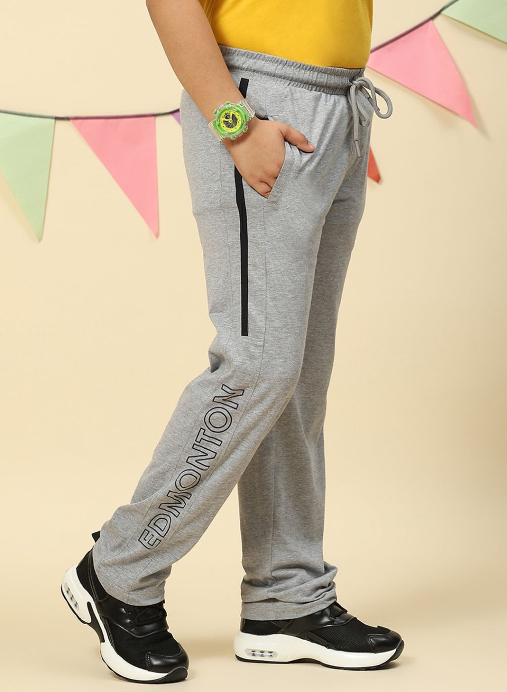 Boys Grey Regular Fit Lower