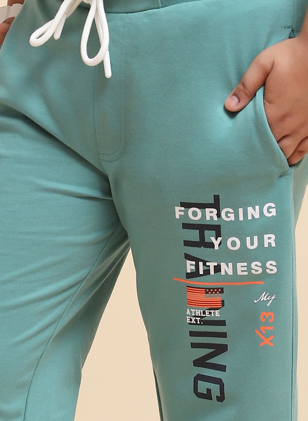 Boys Green Regular Fit Lower