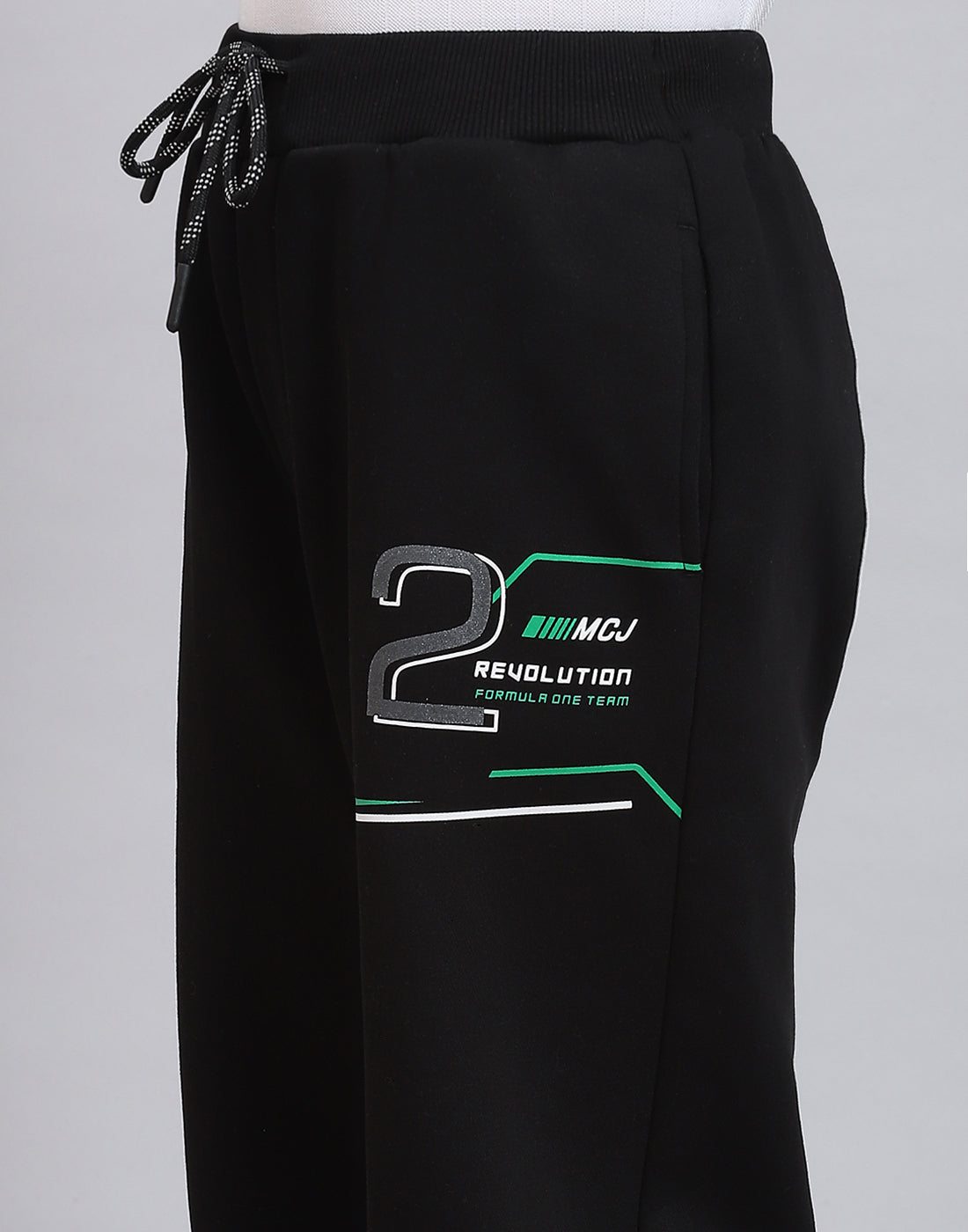 Boys Black Printed Regular Fit Lower