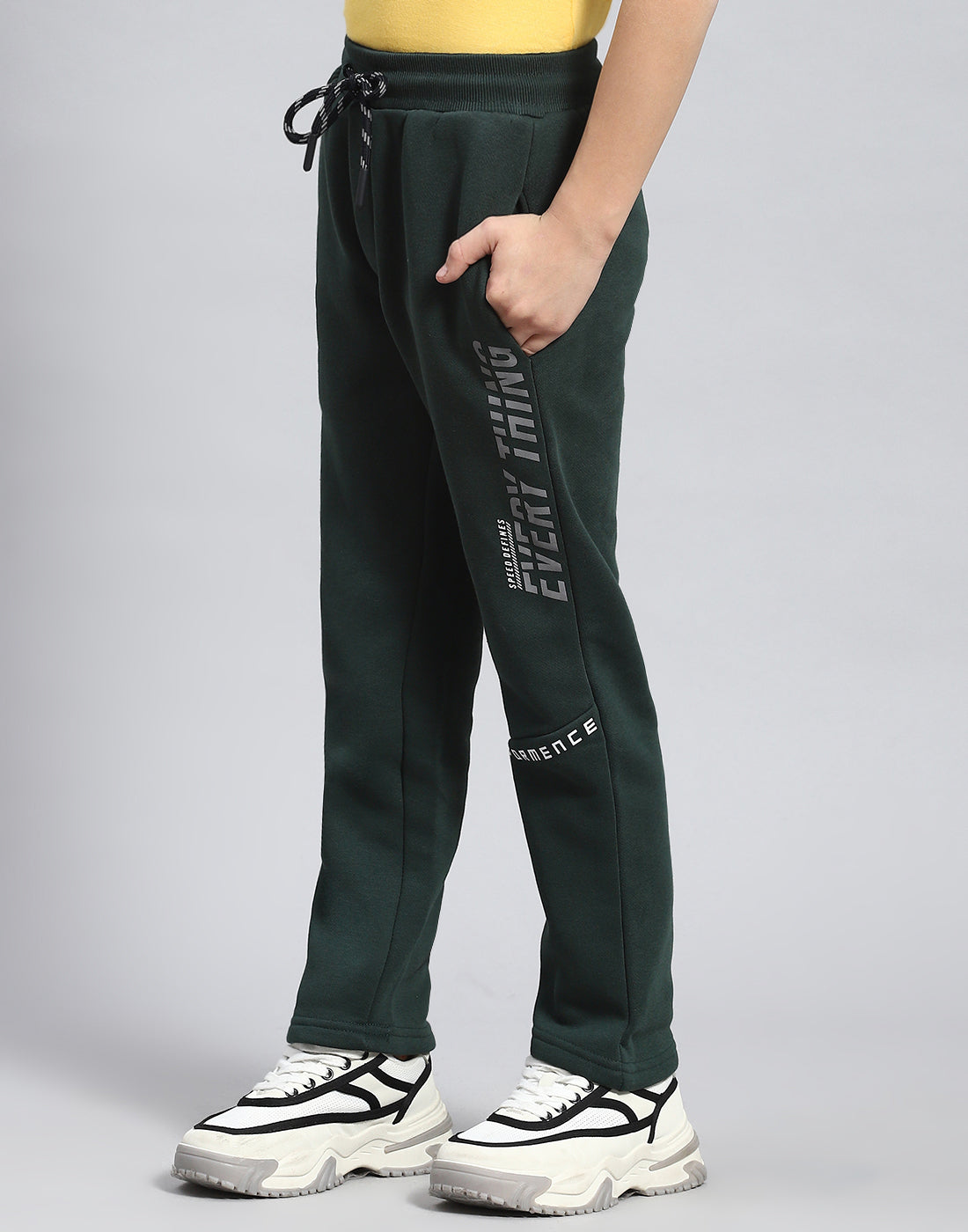 Boys Green Printed Regular Fit Lower