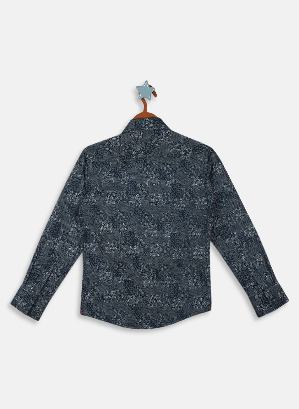 Boys Blue Solid Shirt