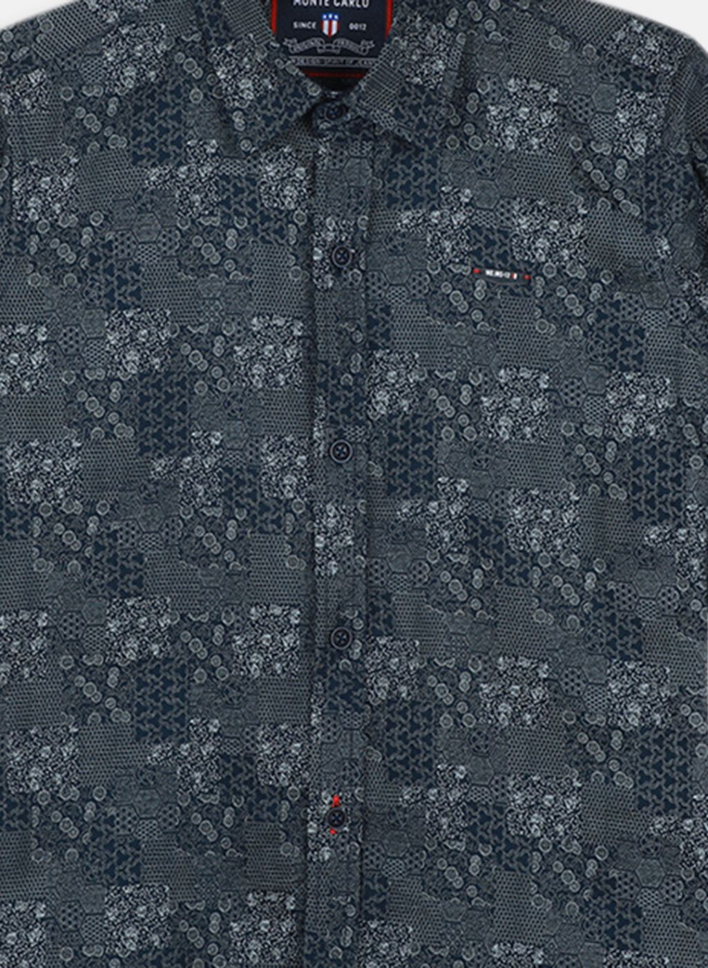 Boys Blue Solid Shirt