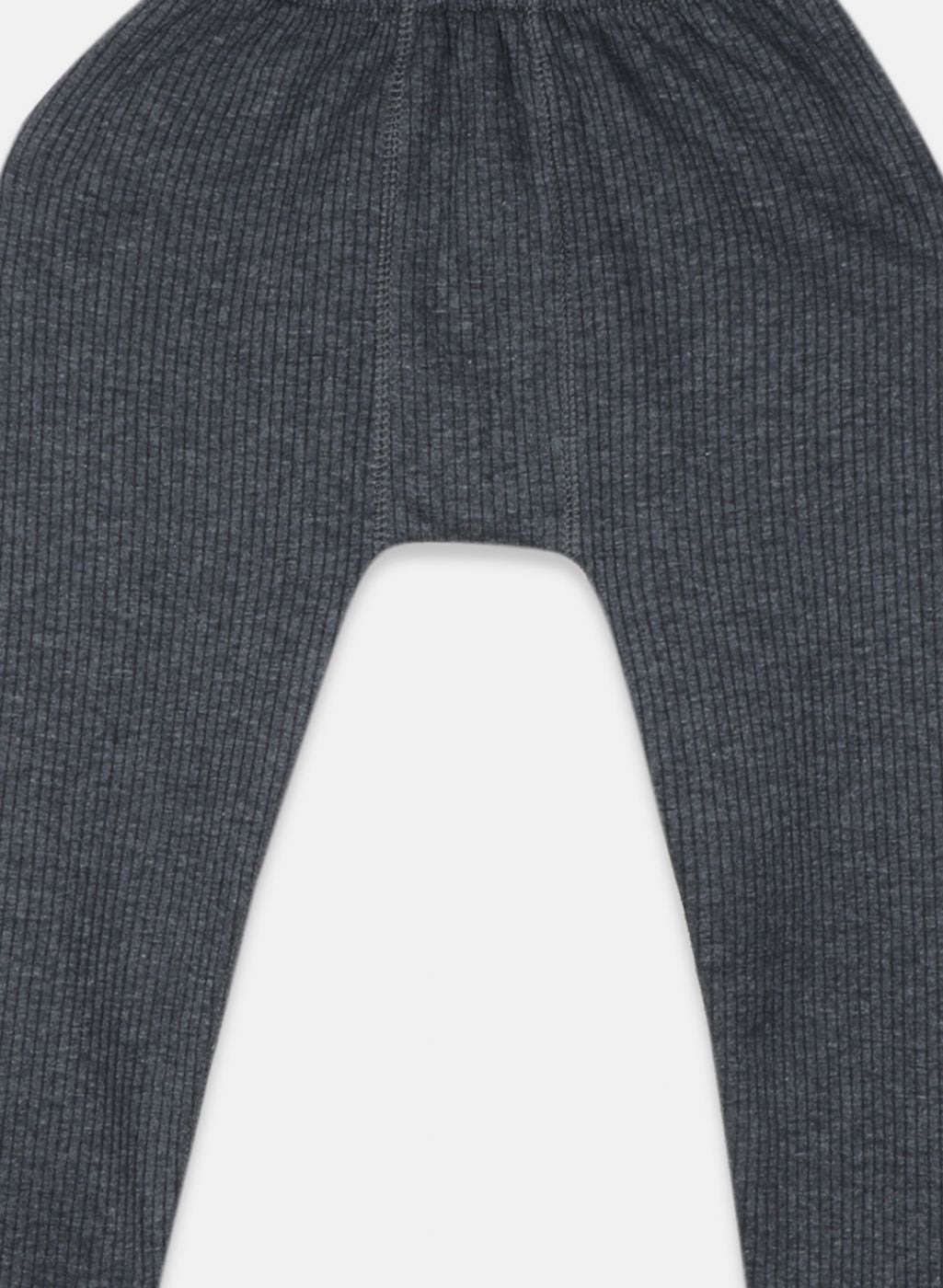 Boys Grey Solid Thermal Lower