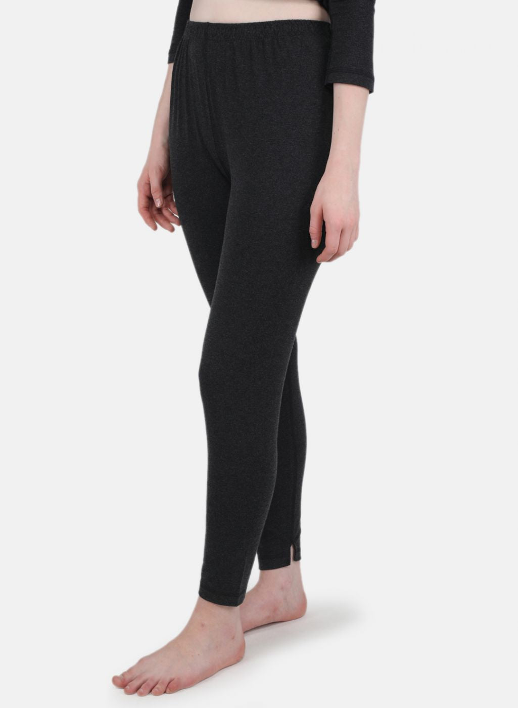 Women Dark Grey Solid Thermal Lower