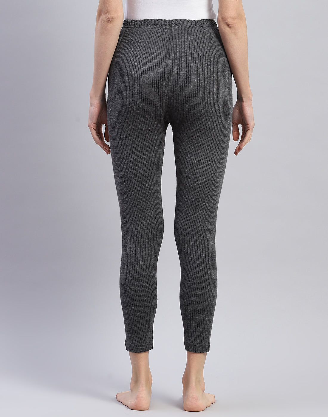 Women Grey Solid Thermal Lower