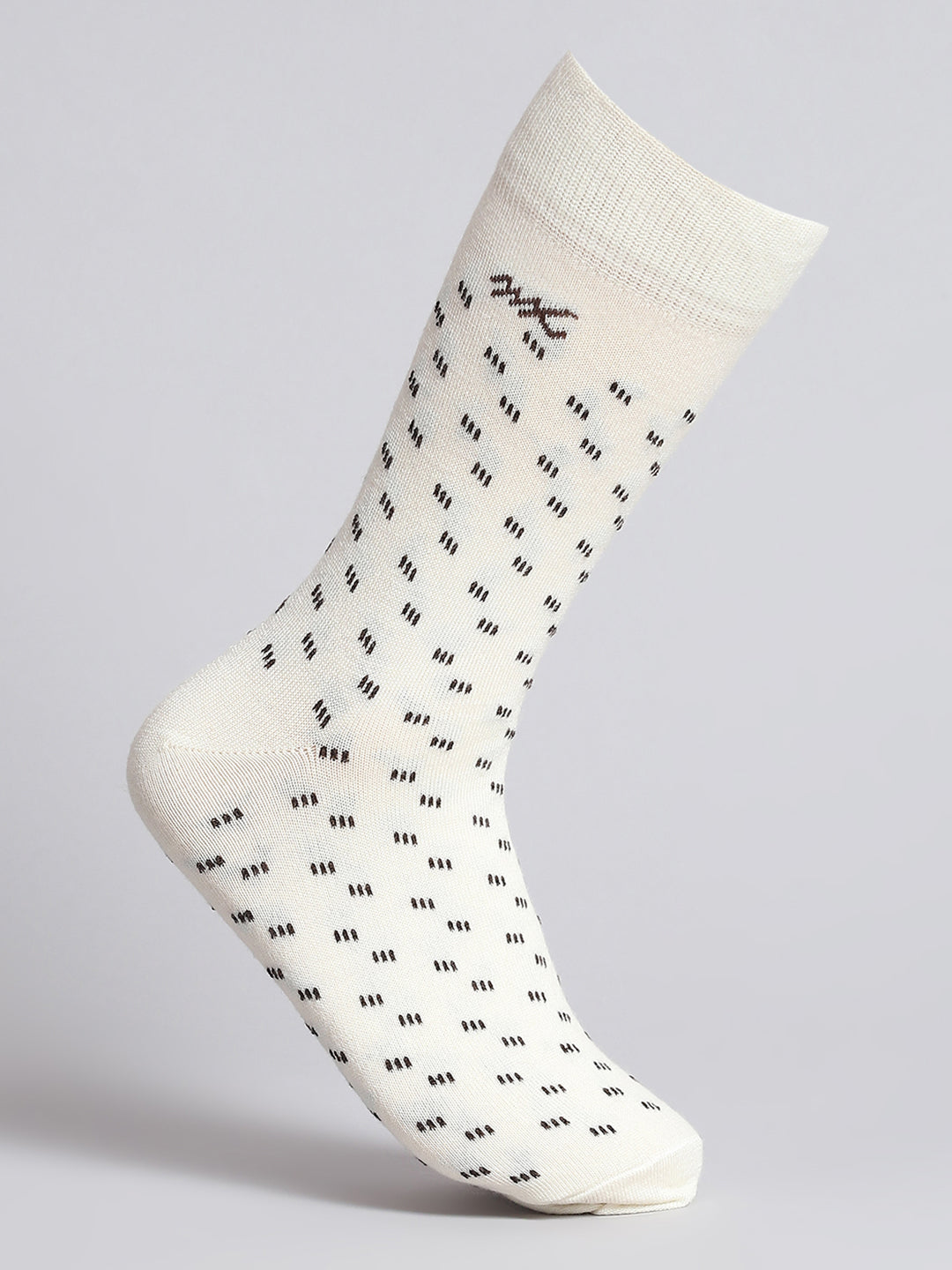 Men Pure Wool Printed Mid Calf Length Socks (1 Pair)