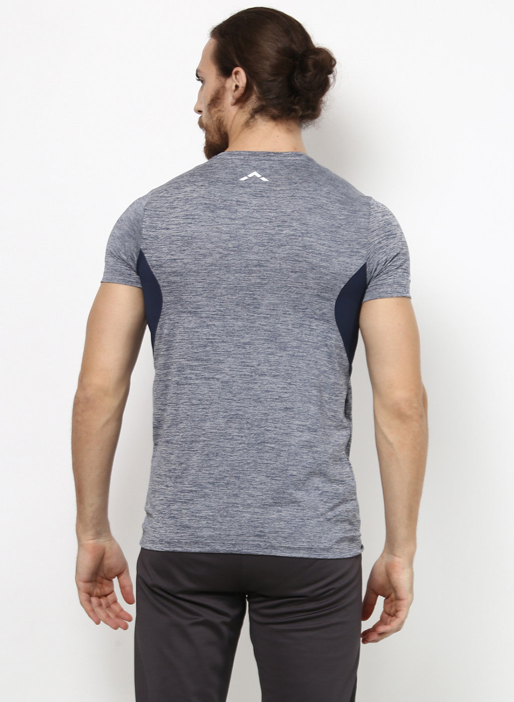 Rock.it Grey Milange Round Neck Smart Fit T-Shirt